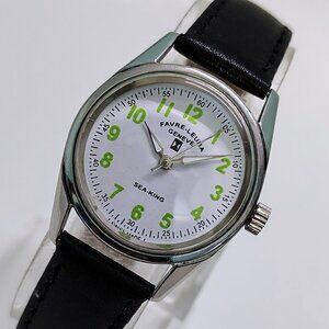 Vintage Favre-Leuba Geneve Sea-King Swiss 17-Jewels Boy Size Rarest Wristwatch